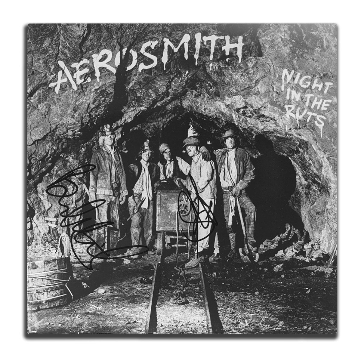 Steven Tyler Brad Whitford Signed Aerosmith NIGHT IN THE RUTS Autographed Vinyl Album LP