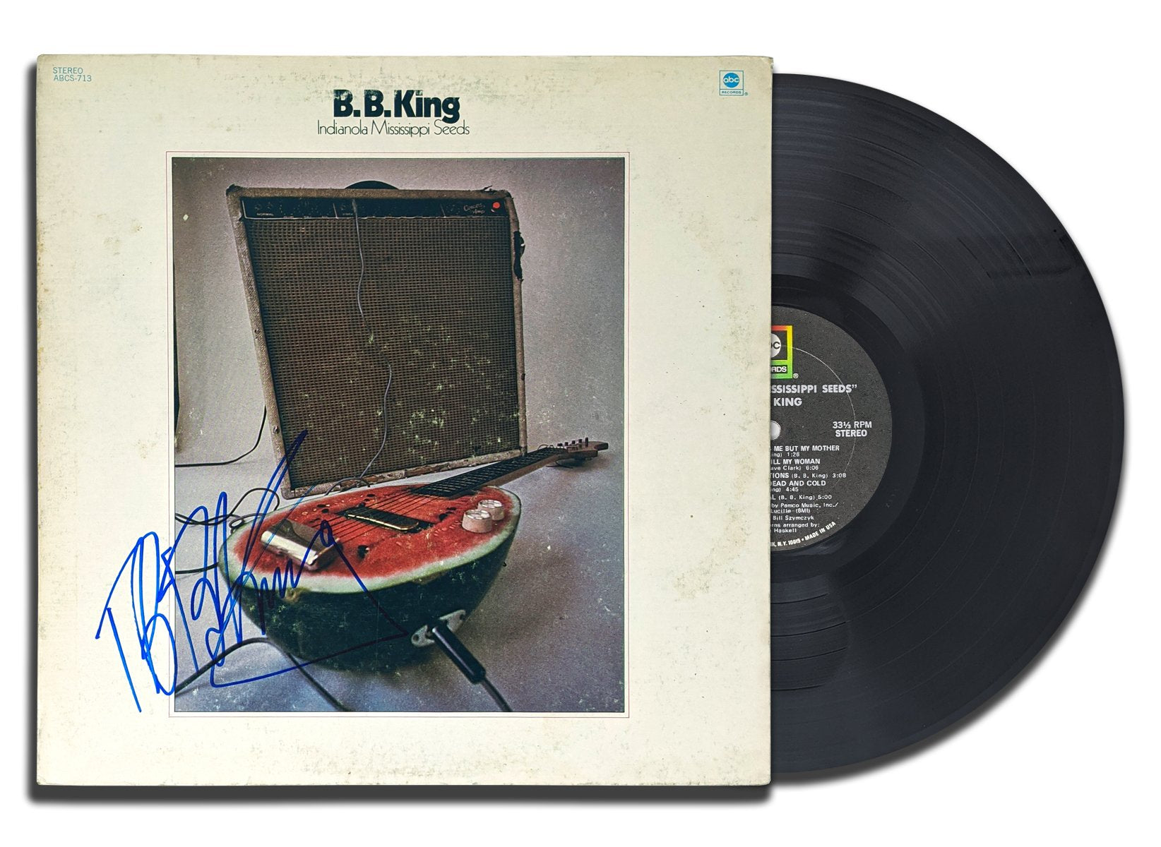 B.B. King Signed INDIANOLA MISSISSIPPI SEEDS Autographed Vinyl Album LP