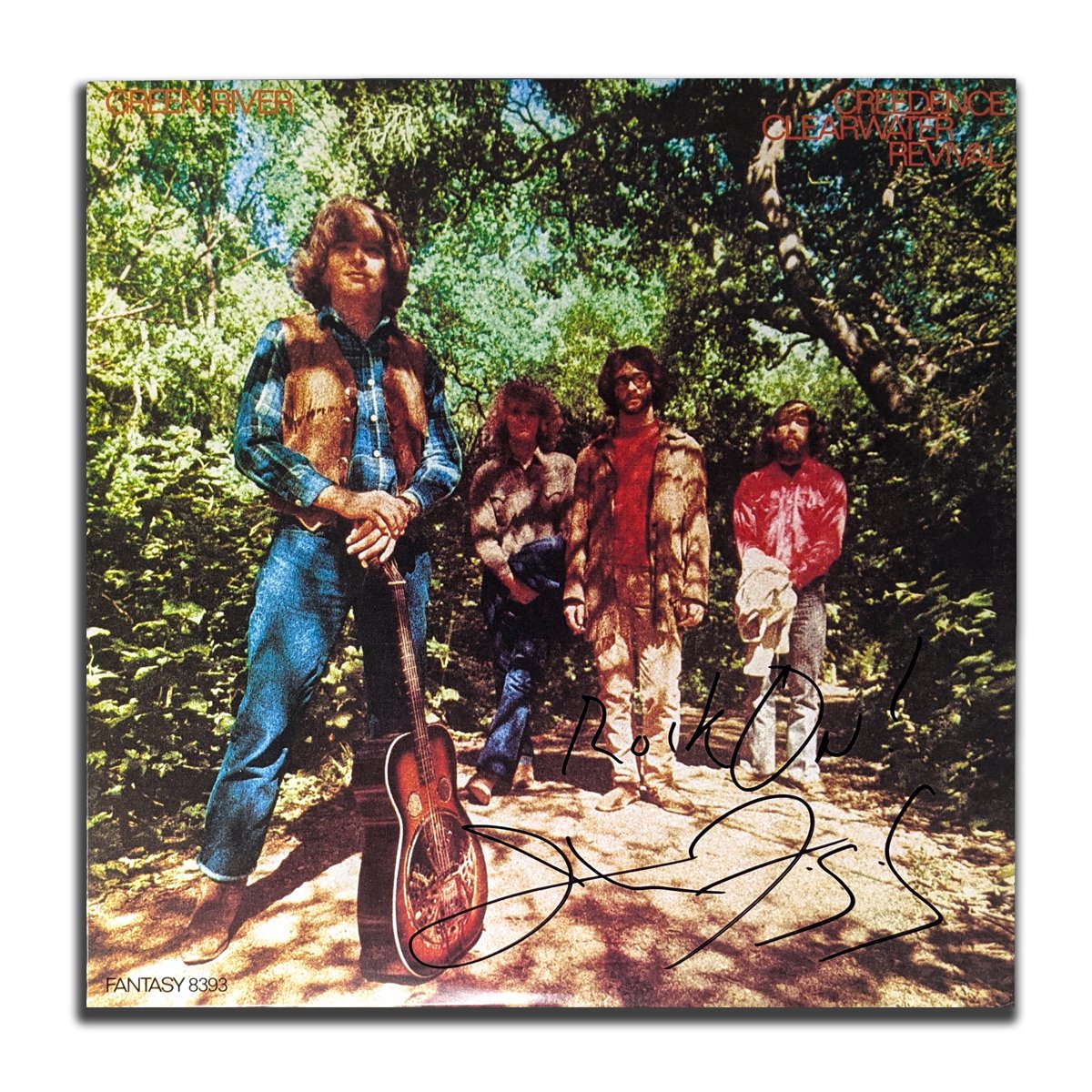John Fogerty Creedence Clearwater Revival CCR Signed GREEN RIVER Autographed Vinyl Album LP