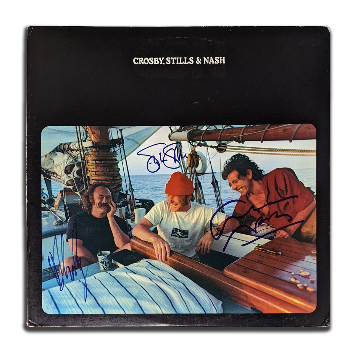 David Crosby Stephen Stills Graham Nash Signed Crosby Stills & Nash CSN Autographed Vinyl Album LP