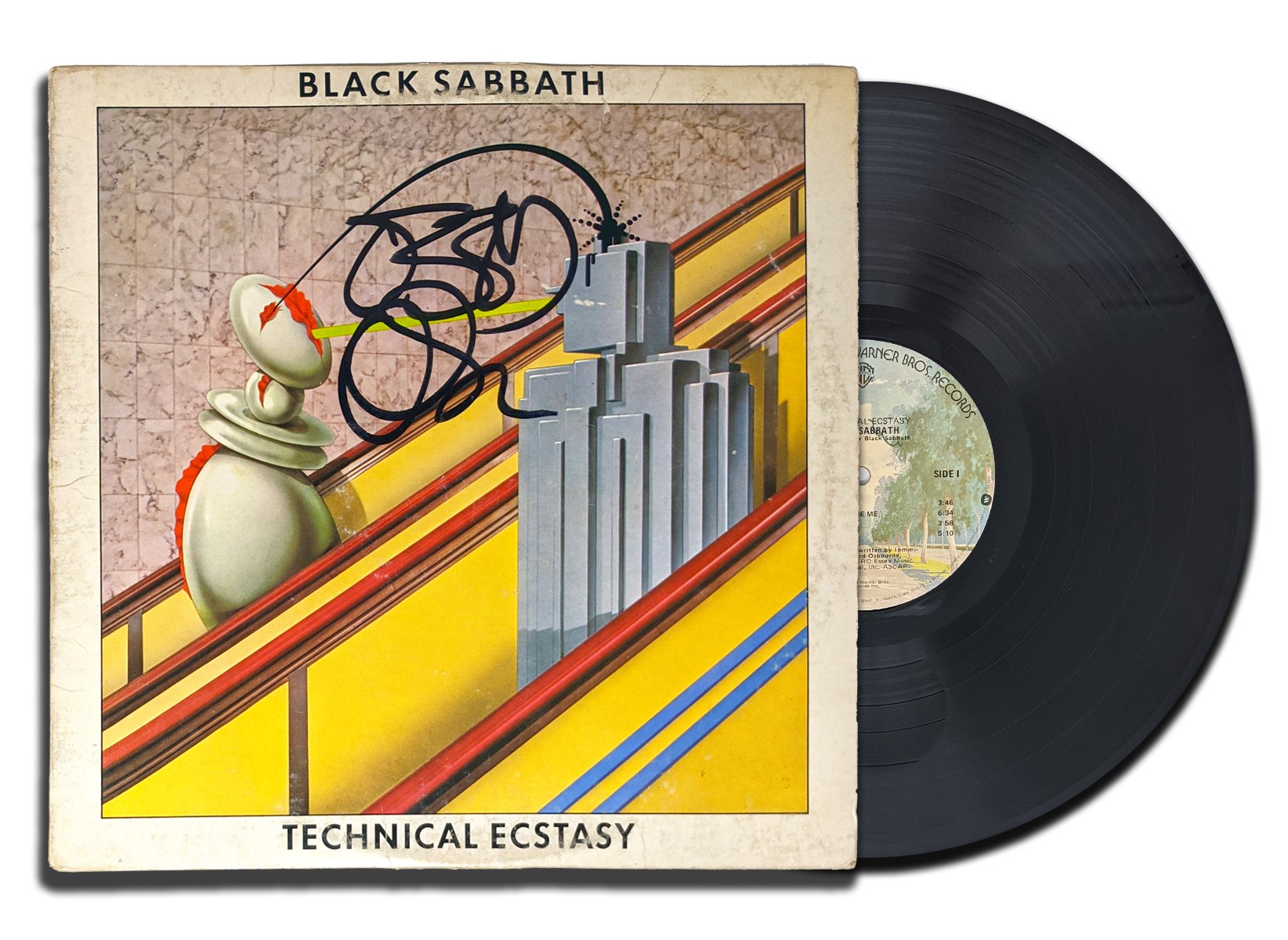 Ozzy Osbourne Black Sabbath Signed TECHNICAL ESCTASY Autographed Vinyl Album LP ACOA COA