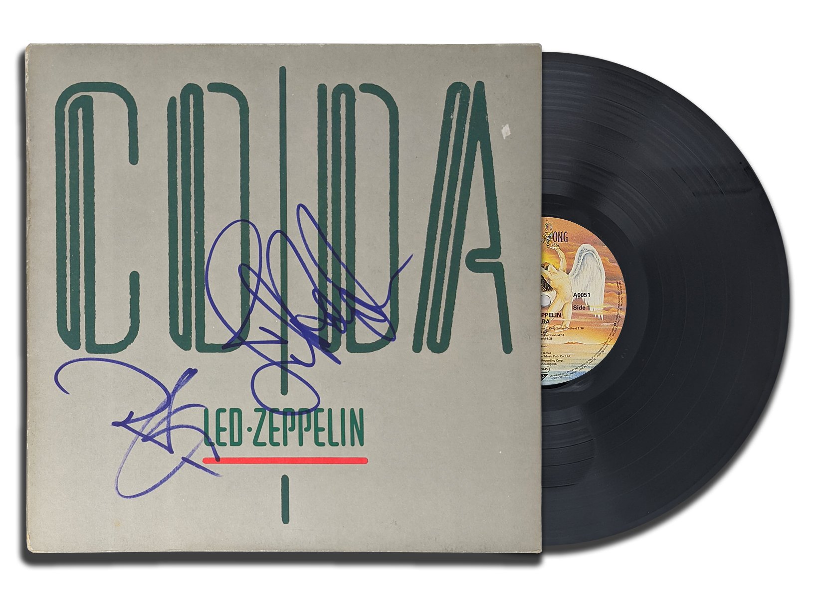 Robert Plant John Paul Jones Signed Led Zeppelin CODA Autographed Vinyl Album LP